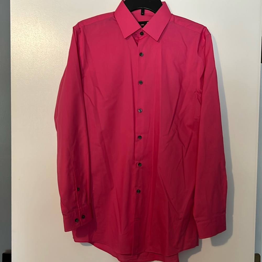 Ferrar slim fit pink dress shirt